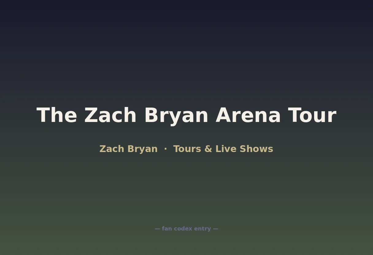 The Zach Bryan Arena Tour