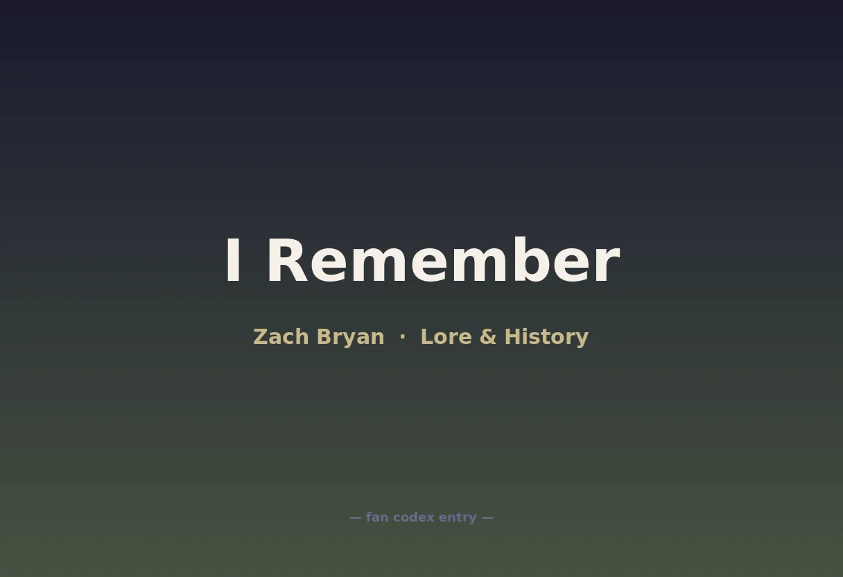I Remember