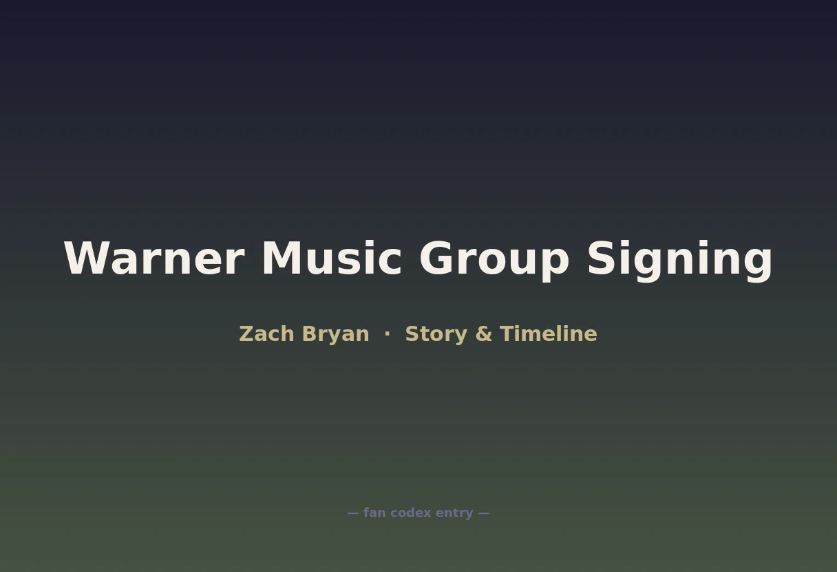 Warner Music Group Signing