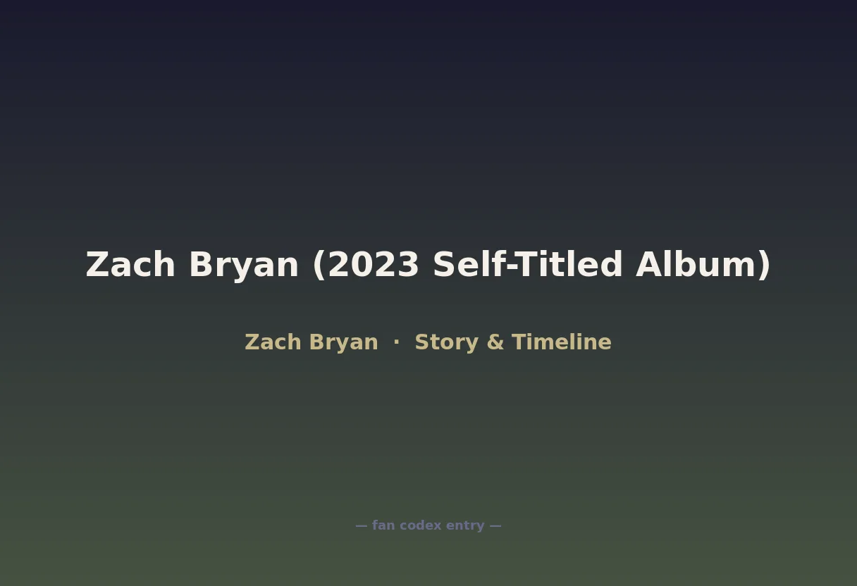 Zach Bryan (2023 Self-Titled Album)