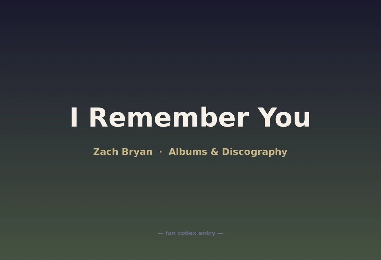 I Remember You